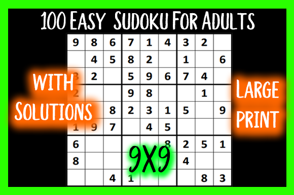 100 Easy Sudoku Puzzles for Adults