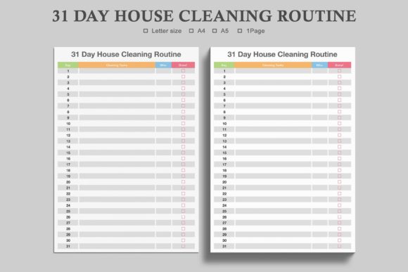 31 Day House Cleaning Routine: A Comprehensive Guide to a Tidy Home