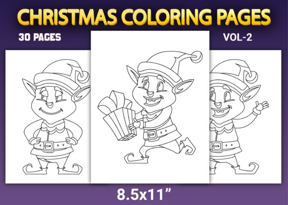 Christmas Coloring Pages Vol-2: A Fun and Educational Gift for Young Learners