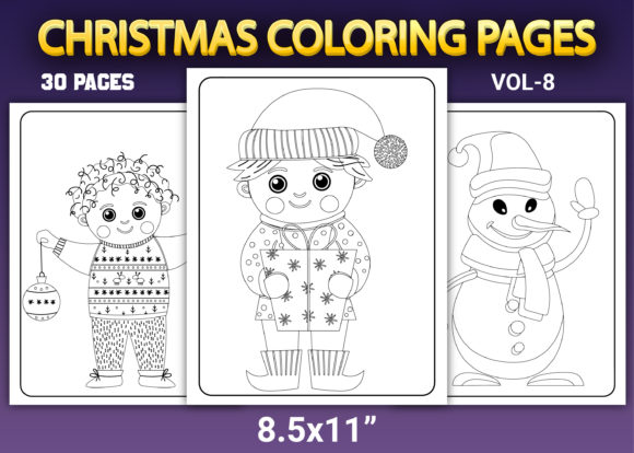 Christmas Coloring Pages Vol-8: A Creative and Engaging Holiday Activity