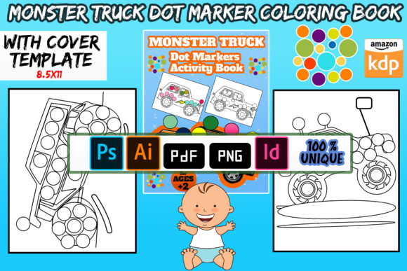 Exploring the Monster Truck Dot Markers Coloring Book