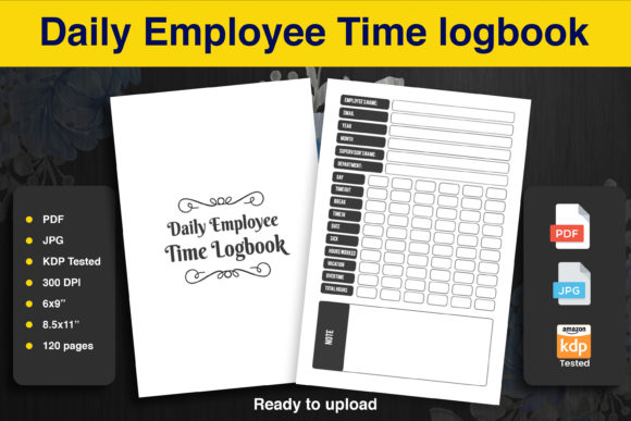 KDP Interior Daily Employee Time Logbook