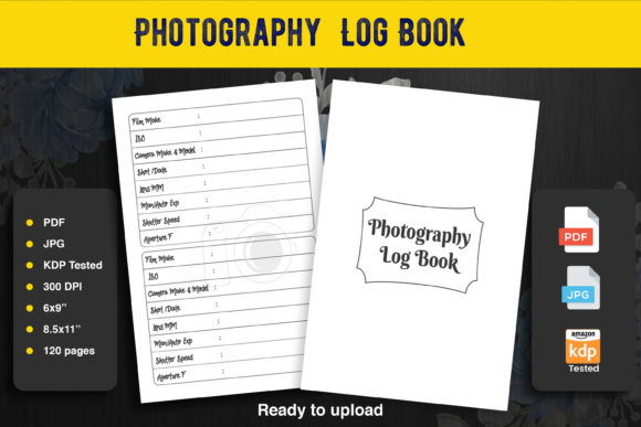 KDP Interior Photography Log Book