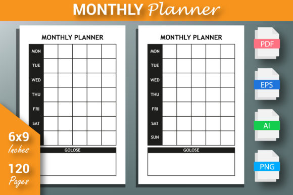 Monthly Planner - KDP Interior: A Strategic Tool for Achieving Your Goals