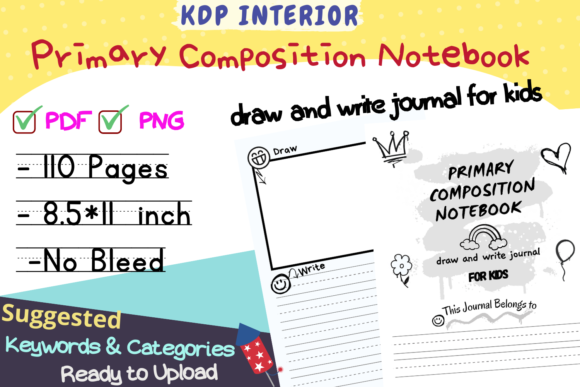 Primary Composition Book 4 Kindergarten