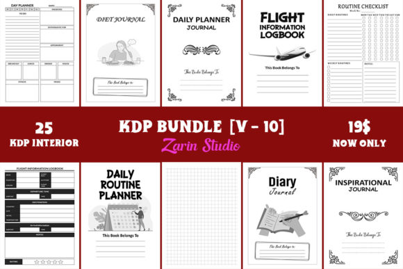 Unlock Creativity and Organization with 25 KDP Interior Bundle V-10